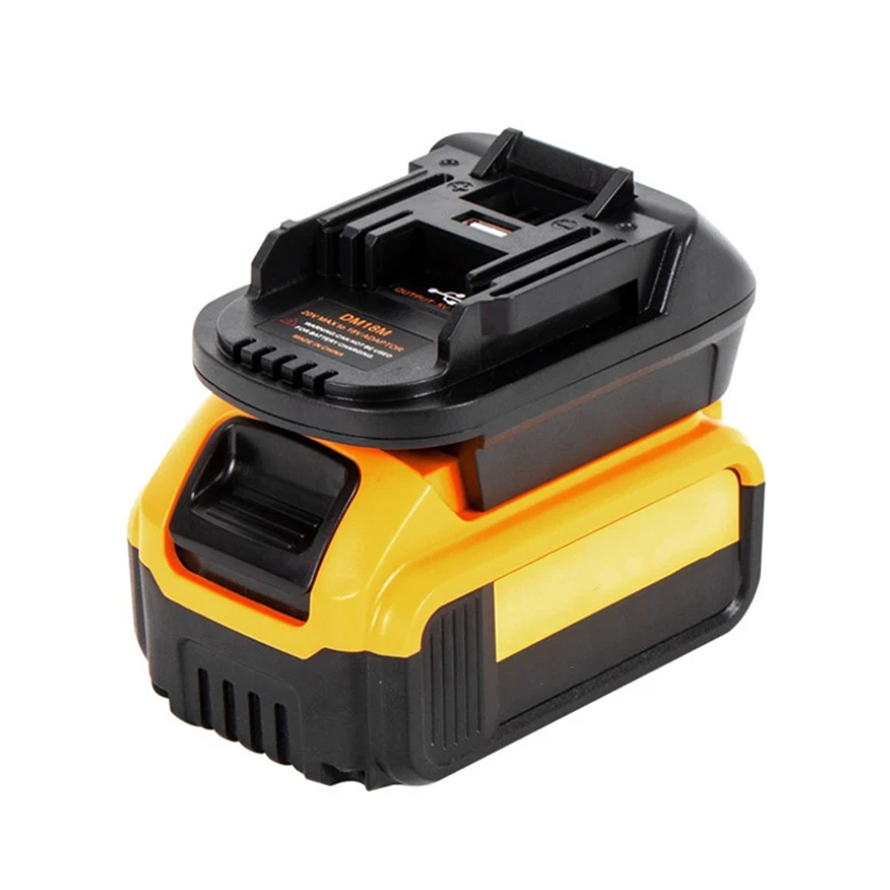 

1PC Upgrade Replacement DCB200 USB Battery Adapter For 20V DEWALT Milwaukee M18 Convert To Makita 18V