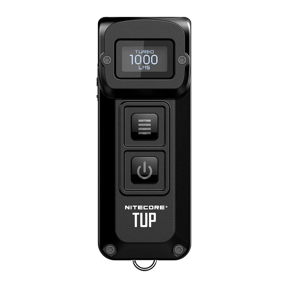 Black NITECORE TUP USB Перезаряжаемый 1000 люмен революционный Интеллектуальный Карманный светильник брелок из нержавеющей стали Кнопка фонарь черный серый - Испускаемый цвет: Black