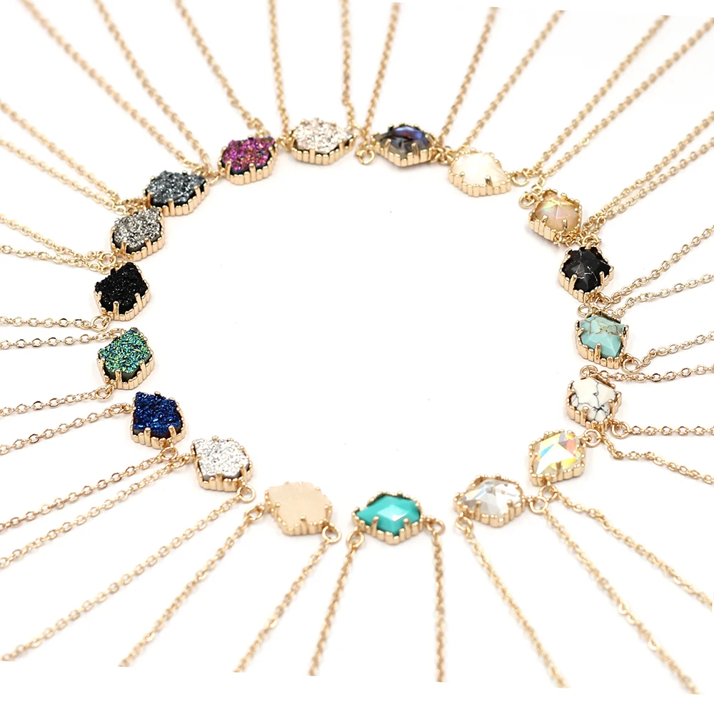 Лидер продаж 2020 года чокер в виде пятиугольника из цветного стекла AB с