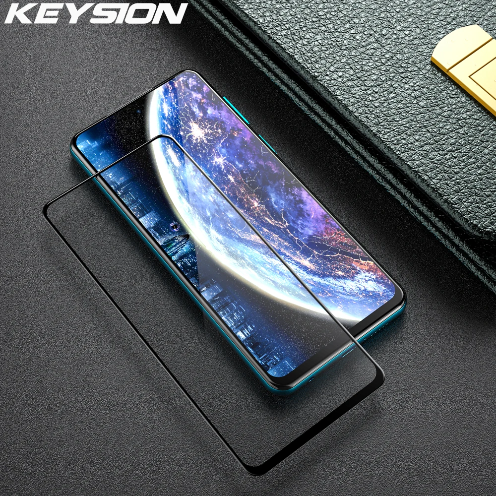 

KEYSION Tempered Glass Full Cover For Redmi Note 9s 9 Pro Max 8T 8 Pro Protective Glass Screen Protector Film for Xiaomi Mi 10