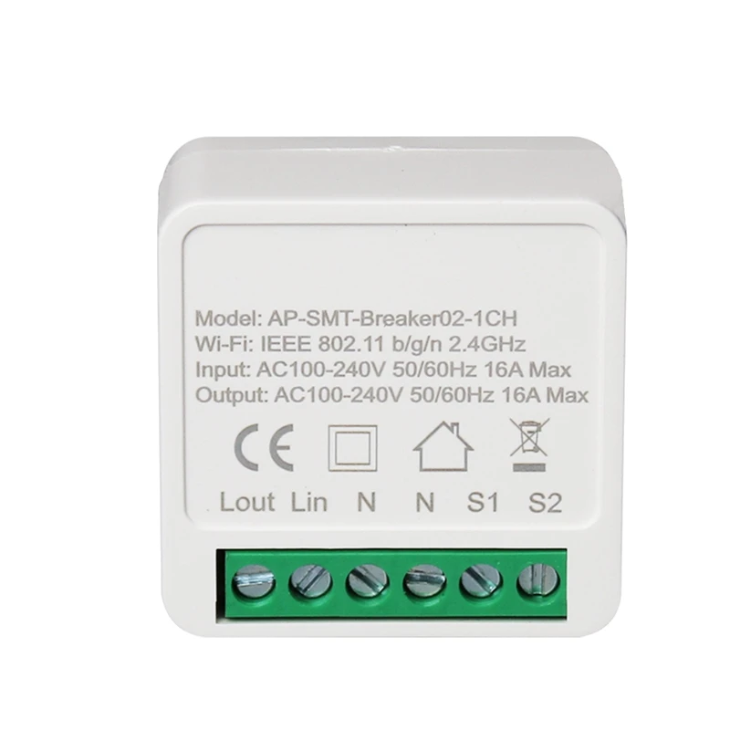 

16A Mini Smart Wifi DIY Switch, Smart Home Automation Module, Works with Alexa Google Home Smart Life App
