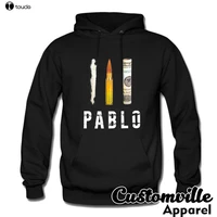 2019 fashion man hoodies pablo escobar bullet dollar hoodie narcos mafia colombia cartel sweatshirt