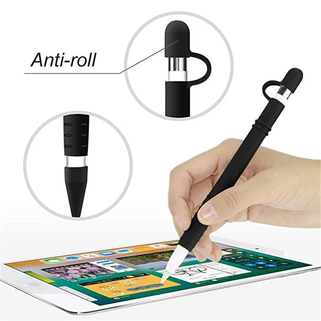 Цветной 1 шт. Мягкий силиконовый чехол для Apple Pencil совместимый с iPad Tablet стилус