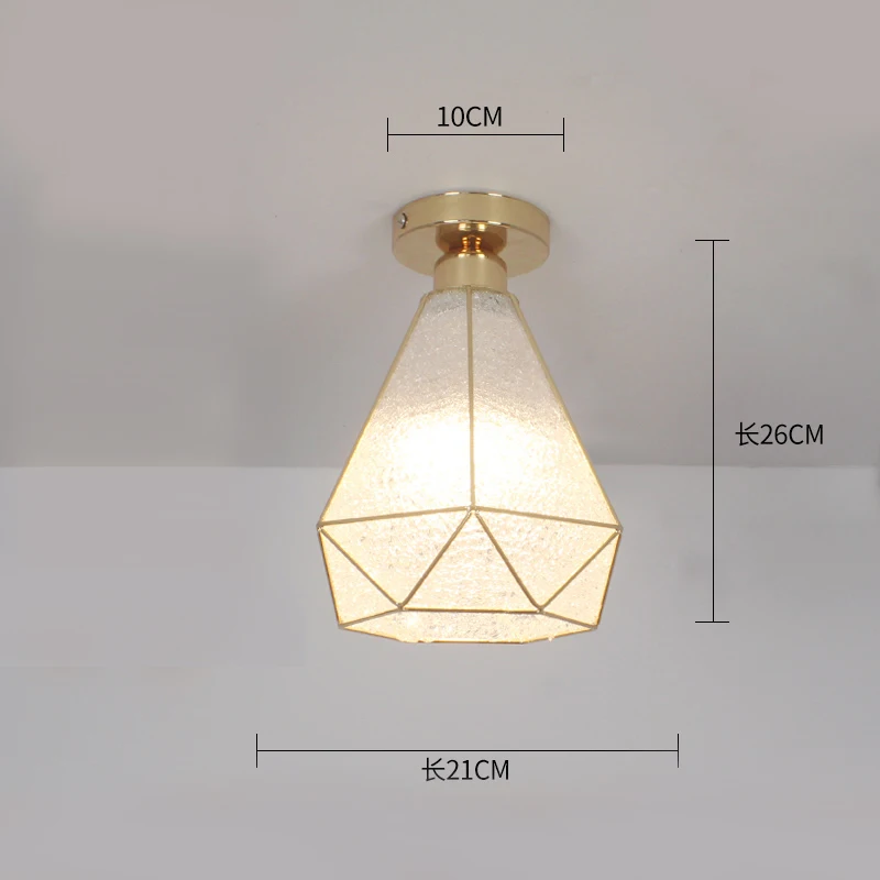 1 Ceiling lights Minimalist Retro Ceiling Lamp Glass E27 industrial decor lamps for living room Home Lighting Lustre Luminaria - Цвет корпуса: 1