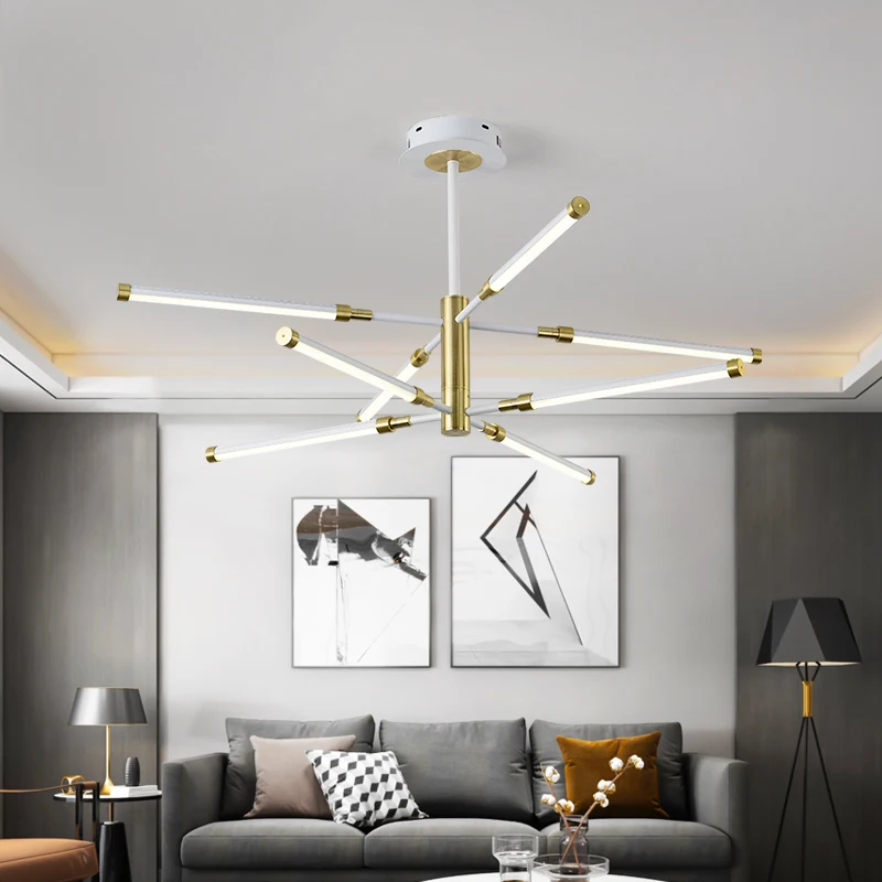 Modern Led Chandelier lightingLamp Industrial Ceiling Chandeliers Lighting Living Room Bedroom Loft Light Fixtures Gold 110V220V | Лампы и