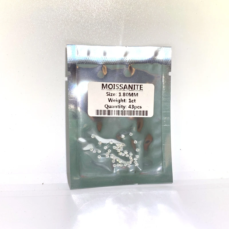 Круглые Искусственные муассаниты белого цвета для кольца ожерелья 10 дюймов