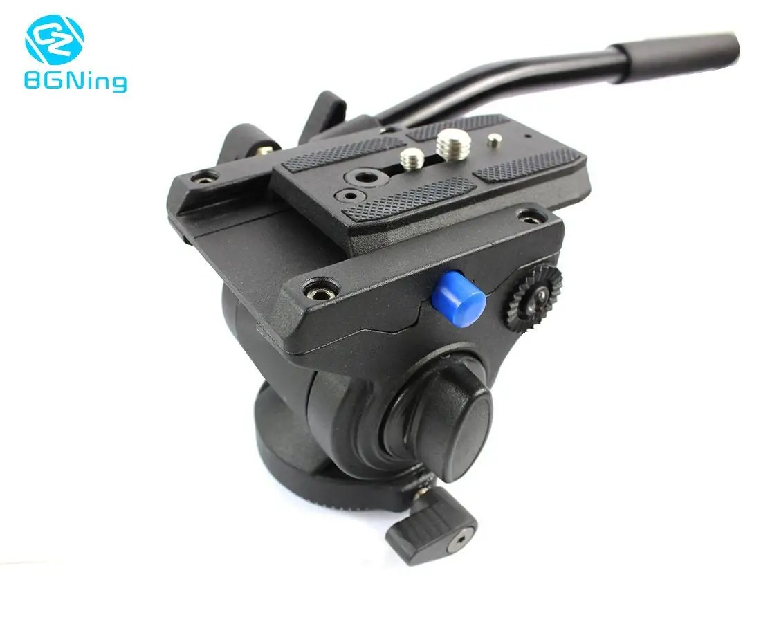 DSLR Camera Handgrip Fluid Drag Hydraulic Tripod Head Quick Release Plate adjustable for Manfrotto Monopod Photography | Электроника