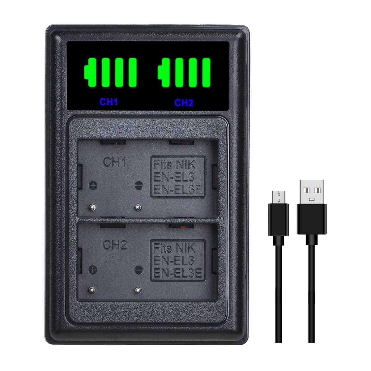 1800mAh EN-EL3e EN EL3e ENEL3e EL3E Li-ion Batteries and Dual Charger for Nikon D30 D50 D70 D70S D90 D80 D100 D200 D300 D300S |