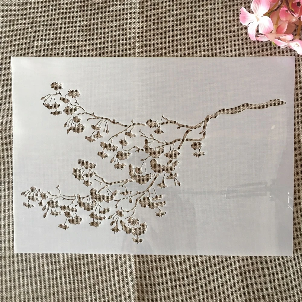 

A4 29cm Branch Tree Ginkgo Leaf DIY Layering Stencils Wall Painting Scrapbook Coloring Embossing Album Decorative Template