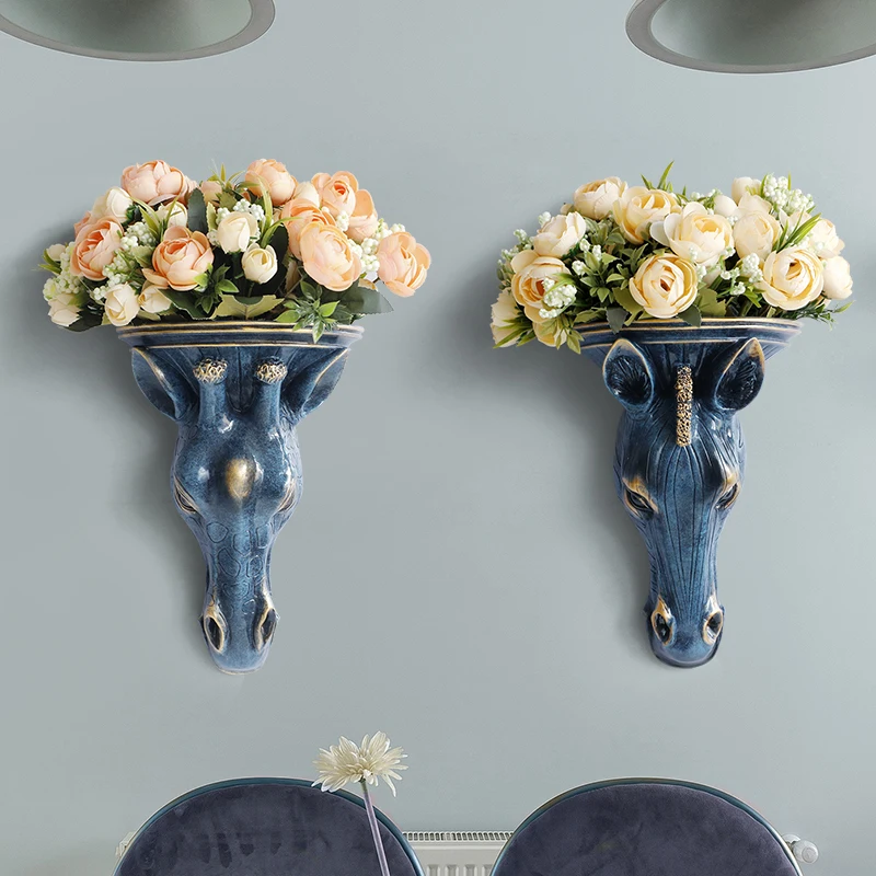Декоративные настенные вазы из смолы с головой оленя украшение для спальни