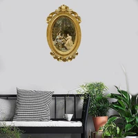 photos frame decoration classic oval wall mounted gold carved holder for dining room bathroom home decor bedroom balcony