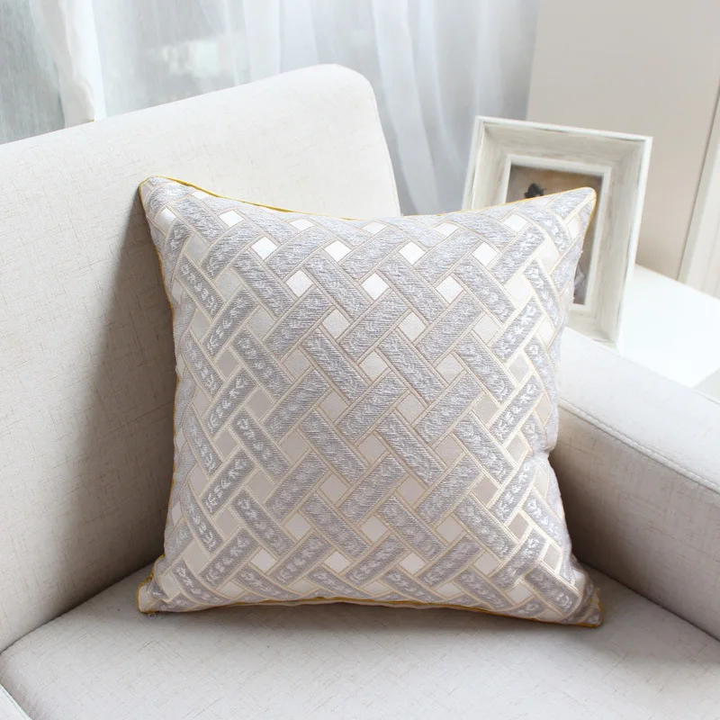 

30x45cm/45x45cm Cushion Covers European Chenille Geometric Sofa Decor Pillows Case Jacquard Waist pillow Car Throw pillow Cover