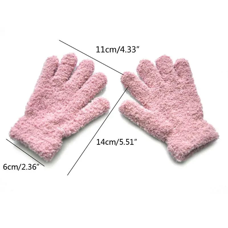 

Winter Warm Kids Gloves Children Stretch Mittens Boys Girls Full Finger Gloves