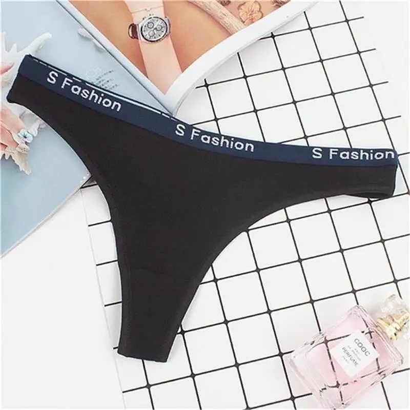 12Pcs Fashion Brand Sexy Women Underwear Panties Top Soft Cotton Thongs for Girls High Quality Female Underpants G-String Woman