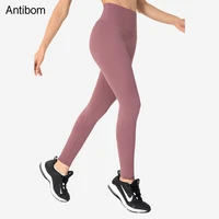 antibom neck feel energy yoga leggings high waist tummy control push up fitness sports pants quick dry sportswear 14 colors 2021