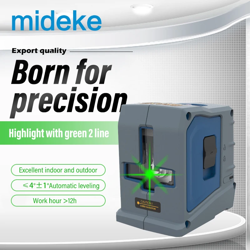 Лазерный уровень 360 mideke GF011 самонивелирующийся крестообразный зеленый 2-линейный