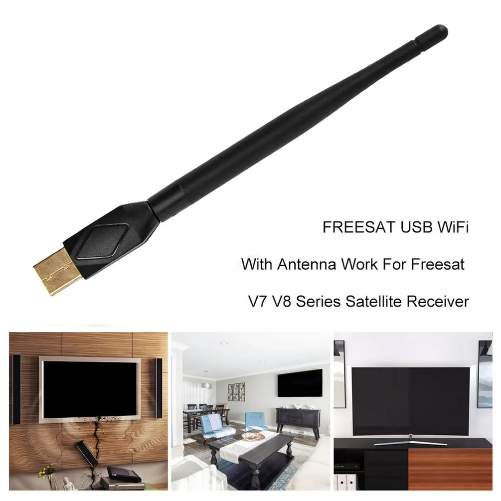 FREESAT USB WiFi с антенной работает для цифровых спутниковых приемников серии Freesat V7 V8