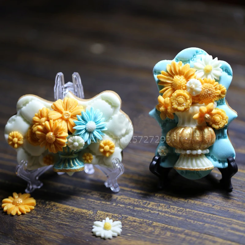 

Plastic easel stand cookies display holder 3inch height cake decorating tools wedding party bakeware dessert table supplies