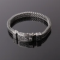 mens domineering double row hip hop stainless steel dragon bracelet titanium steel punk jewelry bracelet wholesale