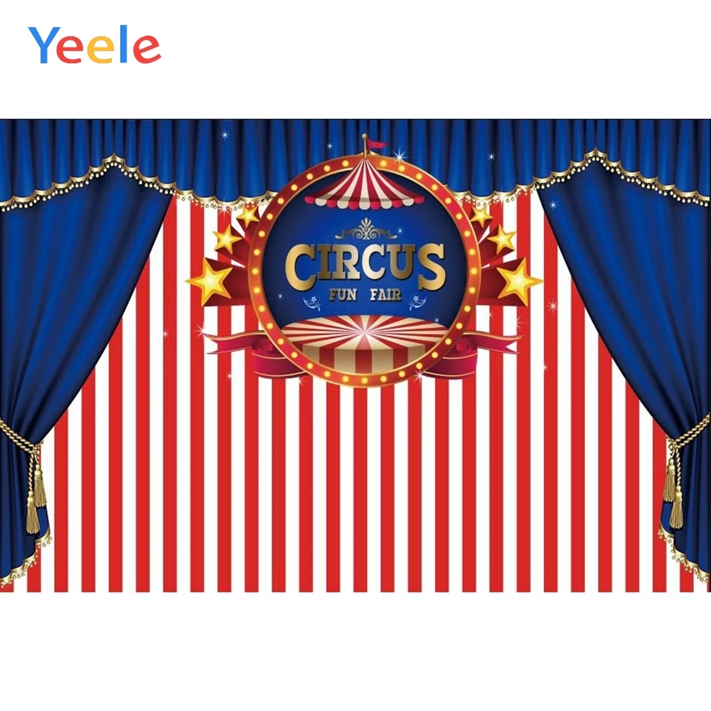 Yeele цирк вечерние ринка фон синяя палатка полоса фото для фотостудии Фотофон