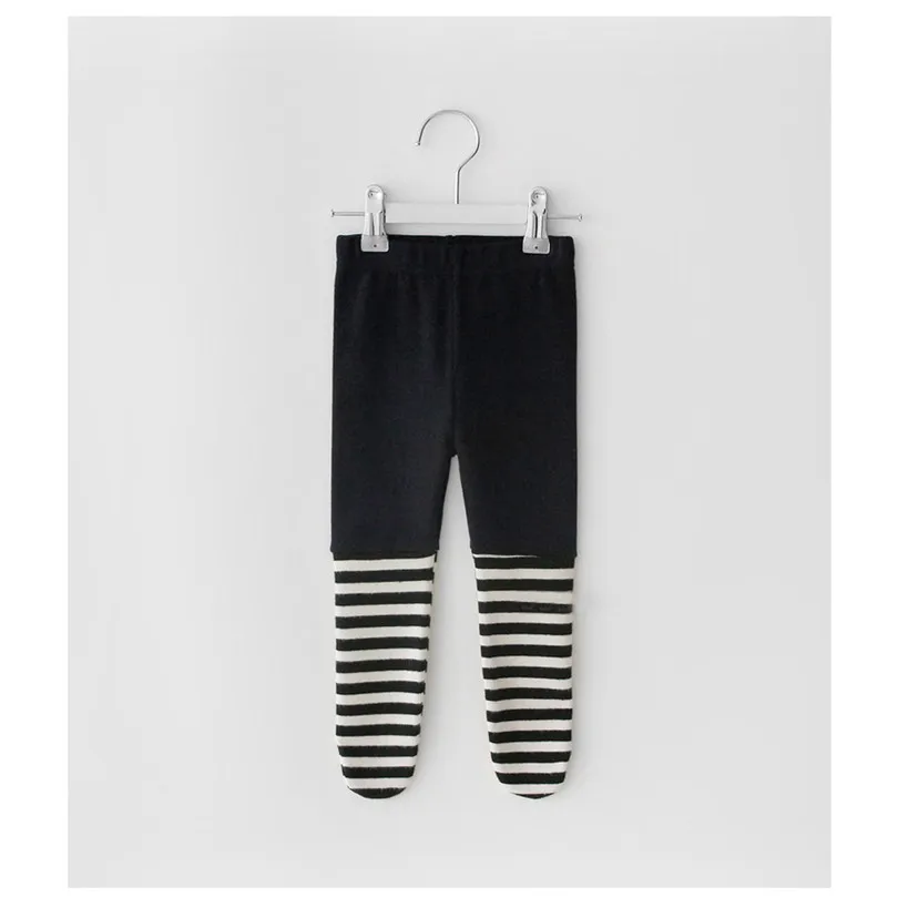 Детские леггинсы штаны в полоску сезон зима-весна хлопковые для новорожденных