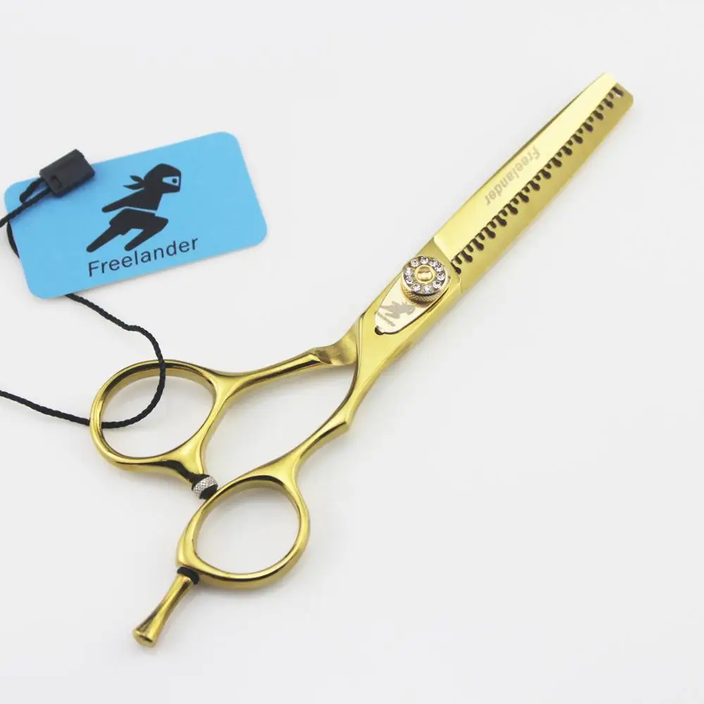 6 дюймов Анти зуб высокого качества золото Парикмахерские ножницы парикмахера
