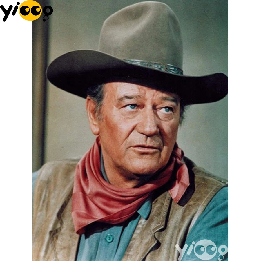 

Full Square/Round Drill Diamond Painting Cross Stitch Embroidery John Wayne Cowboy Rhinestone Mosaic Home Decor Gift AX2231