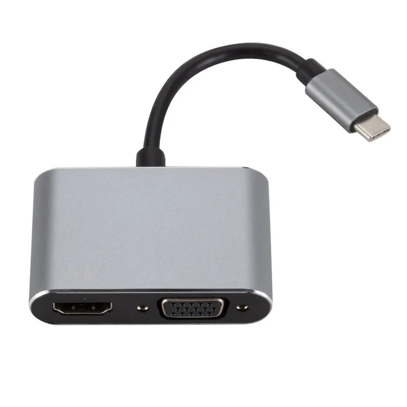 

USB 3.1 Type C To HDMI VGA Multiport Adapter USB C To HDMI 4K UHD Converter Port HUB