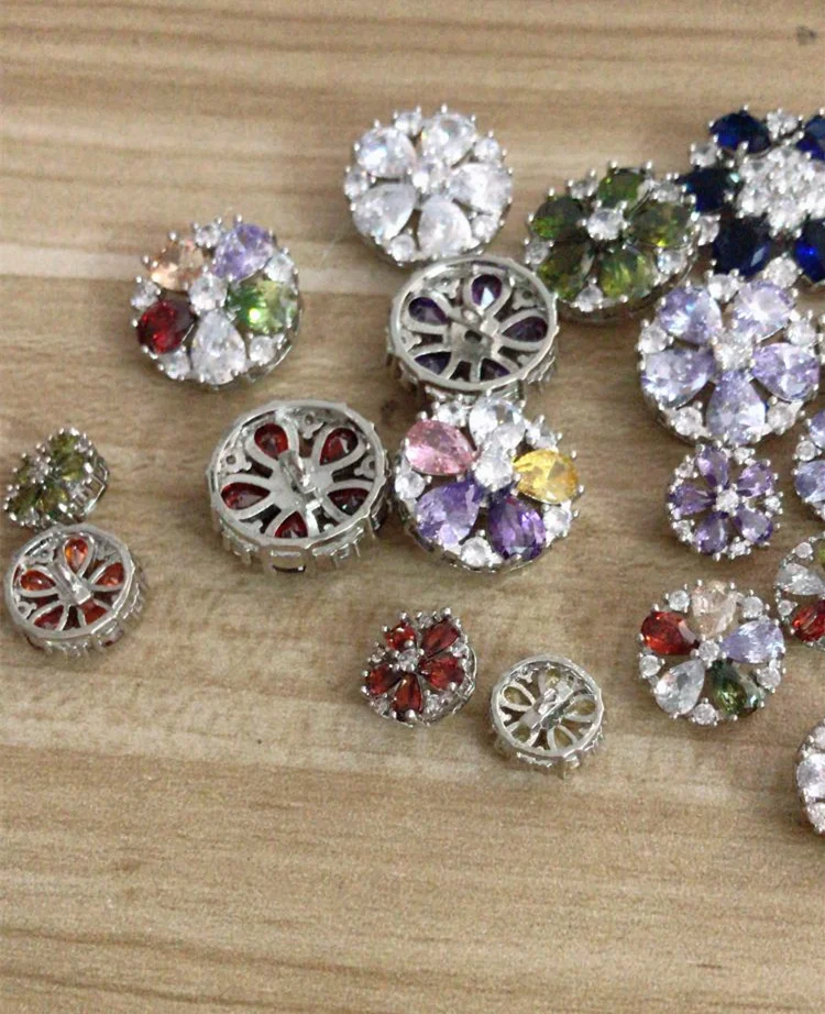 5 шт./партия пуговицы с кристаллами циркона для роскошного Кашемирового пальто