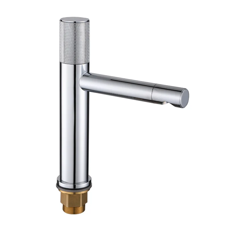 

Bathroom Sink Faucets Basin Mixer Hot and Cold Water Taps Crane Gargle Brushing 360 Rotate Basin Faucet Single Hole Black/Silver