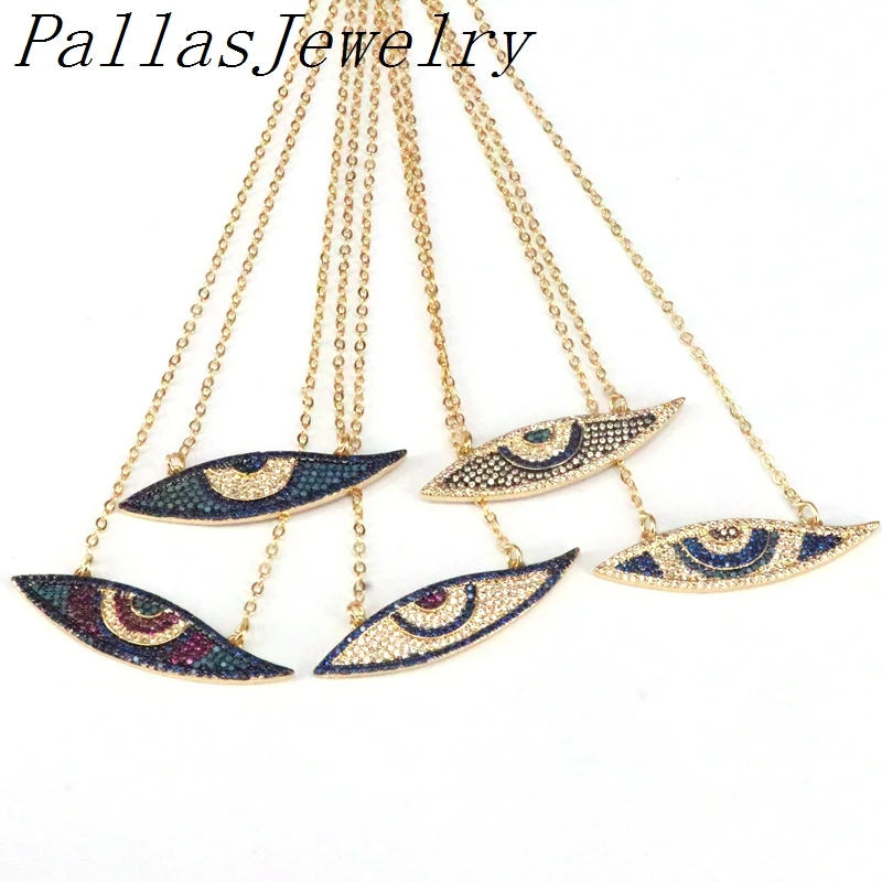 

5 шт., модная новинка, Ретро стиль, Цвет CZ глаза ожерелье с подвеской для женщин браслеты с подвесками женский ожерелье, ювелирное изделие, по...
