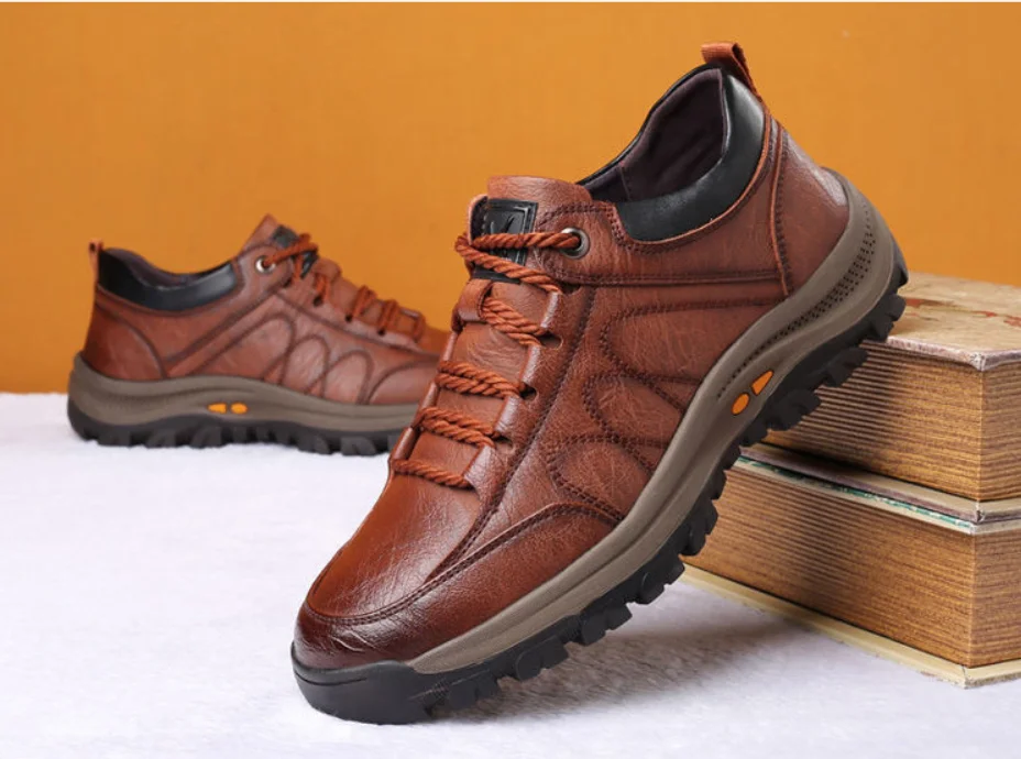 Мужские кожаные кроссовки повседневная обувь для вождения дизайнерские улицы