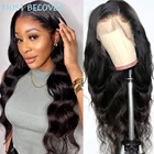 Бразильские волнистые кружевные передние парики T часть 13x4x1, кружевные парики для черных женщин, человеческие волосы, искусственные натуральные волосы, парик