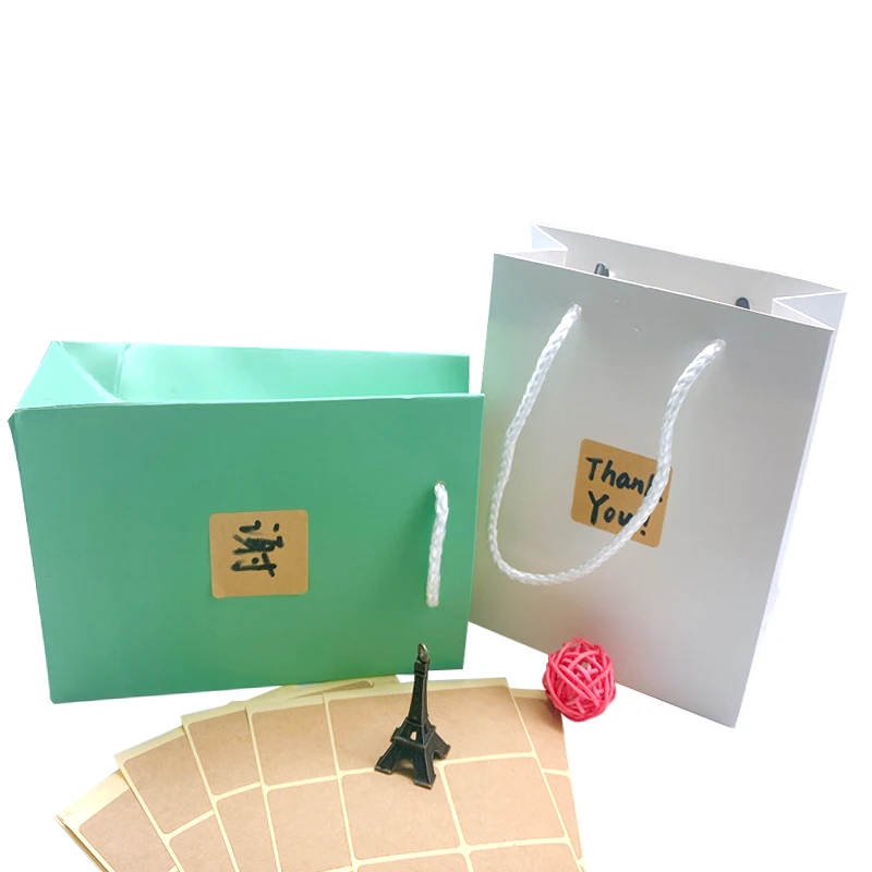 100 шт./лот новый квадратный дизайн крафт пустая Уплотнительная наклейка для