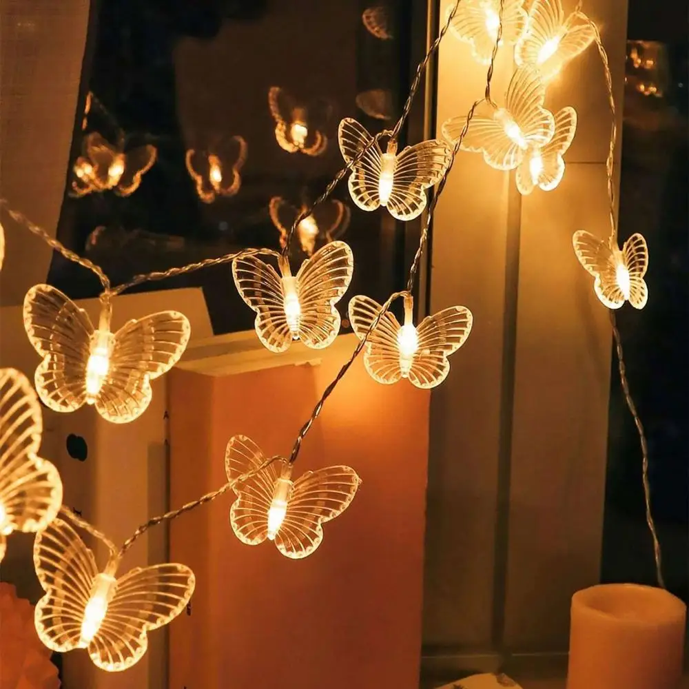 

300cm 20 Lamp Beads Butterfly Dragonfly Decorative Light String Courtyard Decor