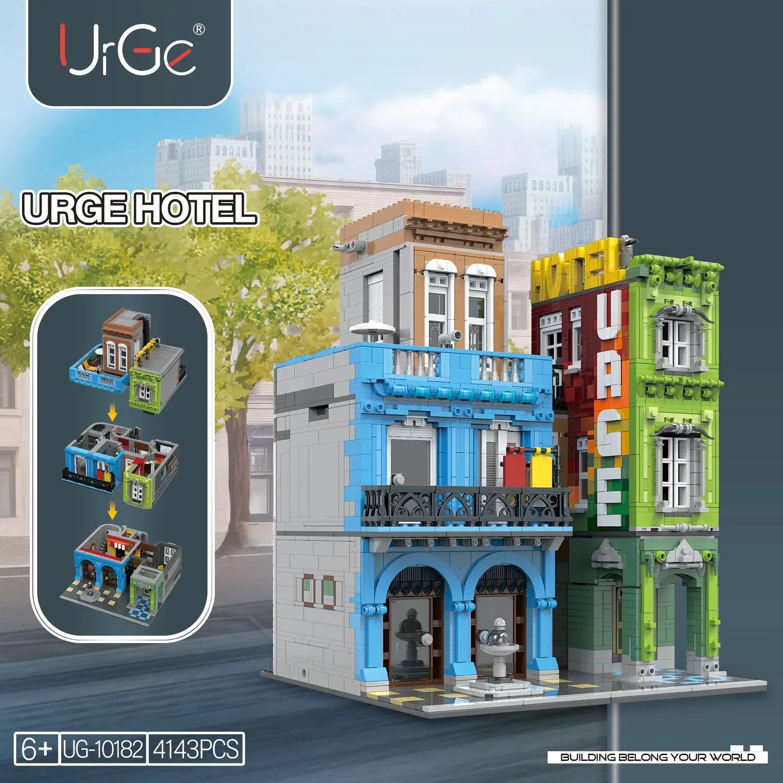 Конструктор MOC Street View модели конструктора совместимые с Lego модульный город