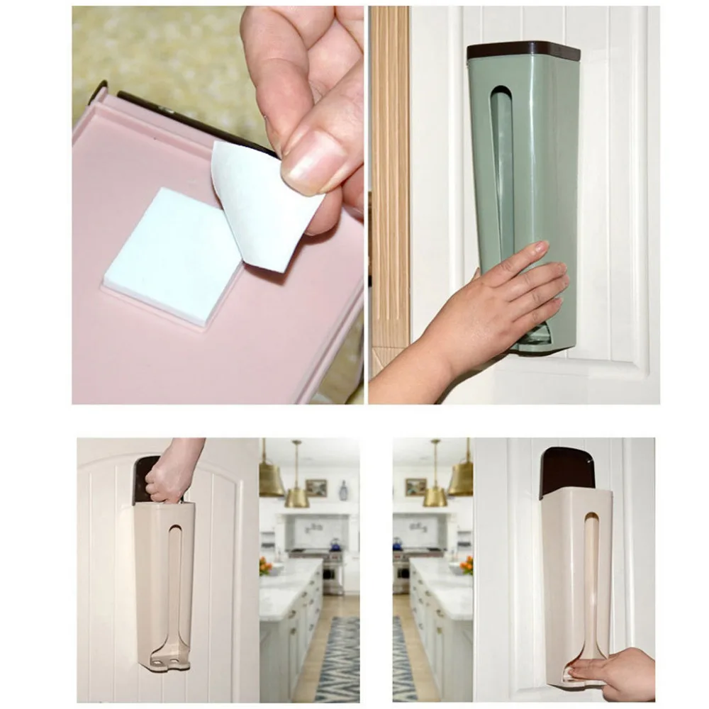 Пластик мешки для мусора коробки хранения вещей настенный Бакалея подвесная