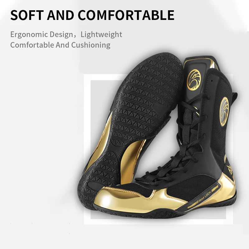 2021 New Brand Professional Fighting Wrestling Shoes for Men Breathable Anti Slip Wrestling Sneakers Man Size 39-45 Boxing Shoes