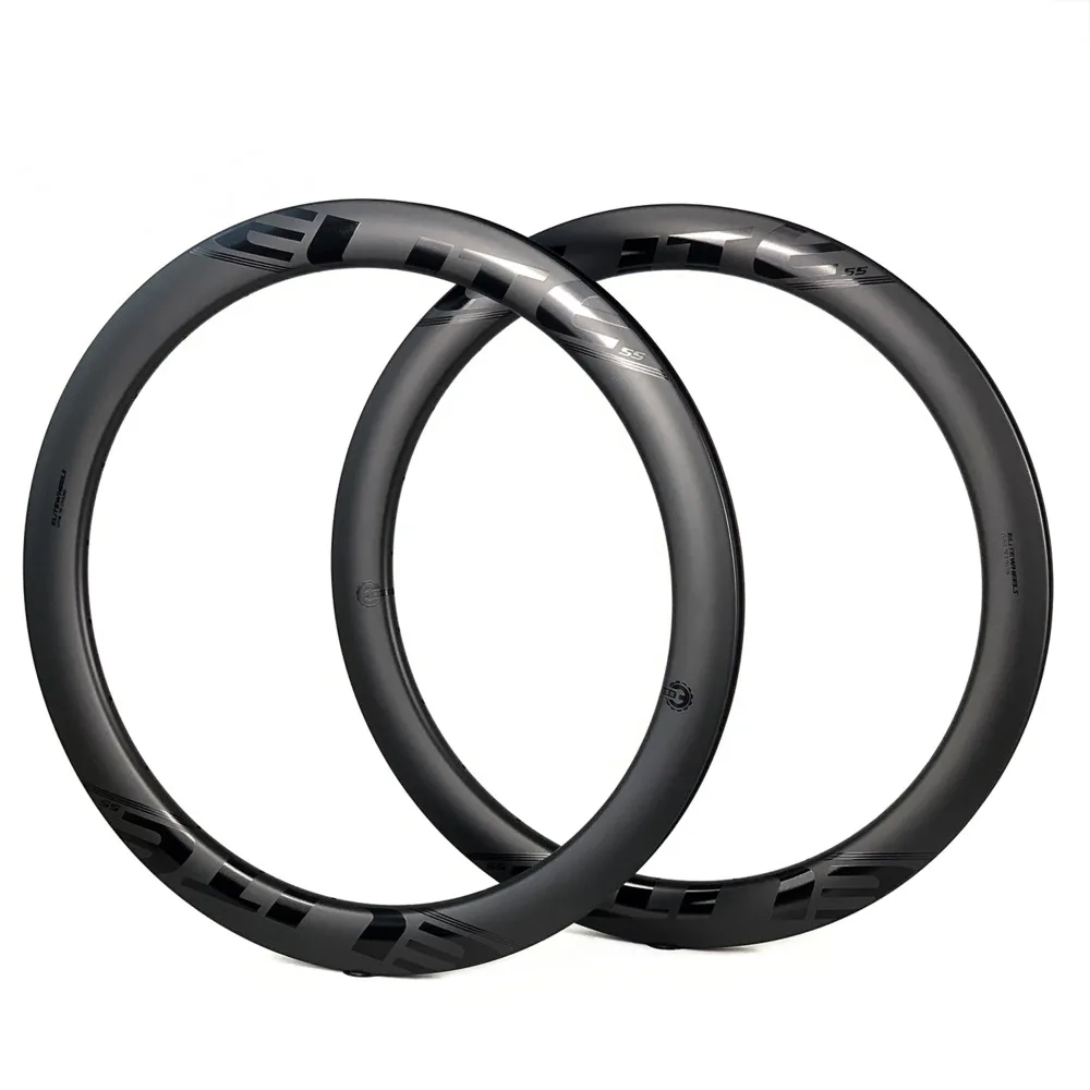 ELITEWHEELS дорожный диск Cyclocross углеродный обод 700c 55 мм бескамерная покрышка
