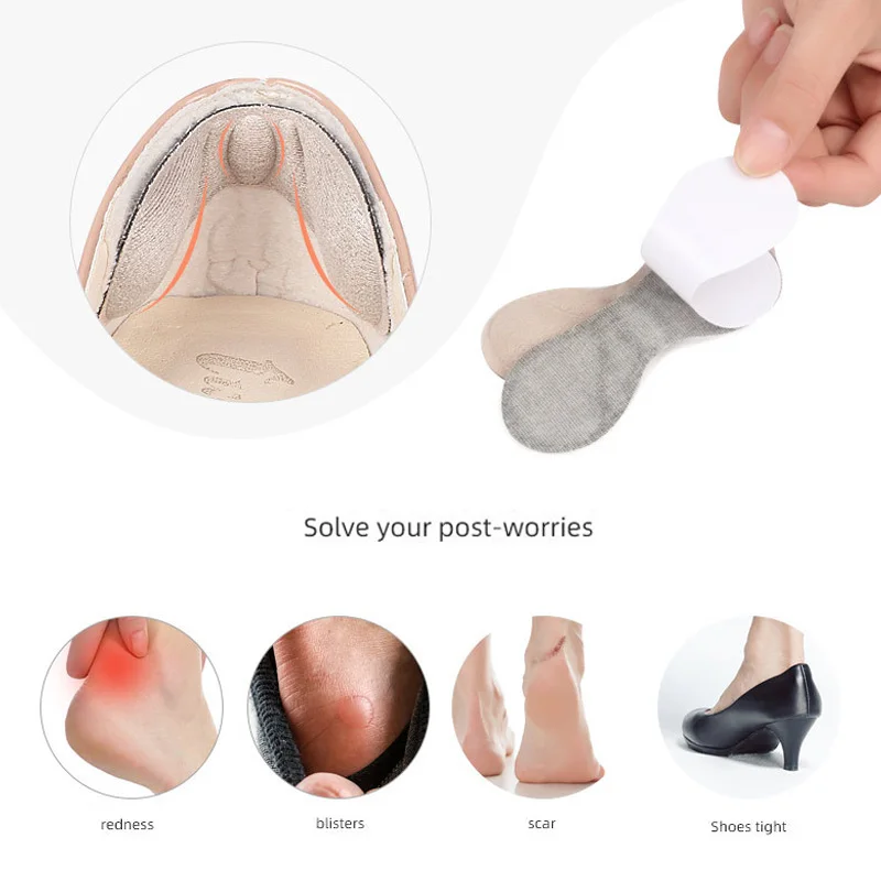 

1Pair Heel Liners Feet Care Patch Pads Crash Heel Sticker Pain Relief Cushion Anti Wear Adhesive Insole Shoes Accessories