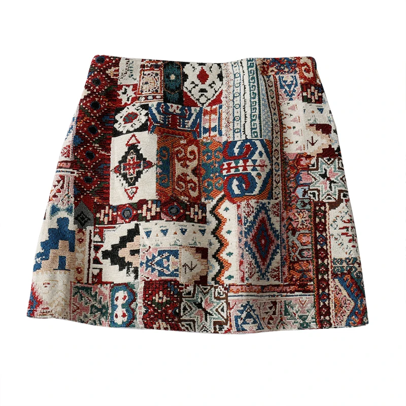 

Женская винтажная мини-юбка HELIAR Boho, облегающая юбка трапециевидной формы с широкими штанинами, весна 2019
