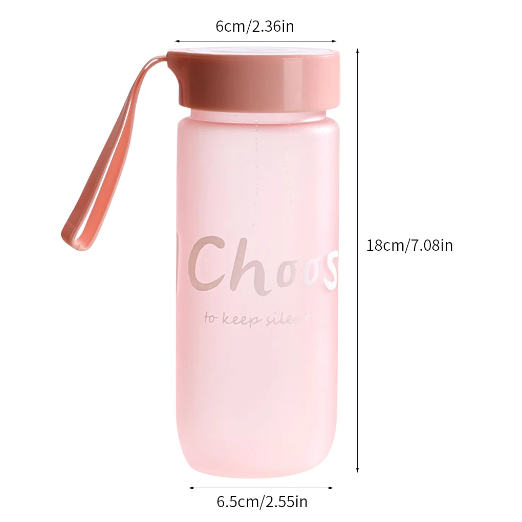 

Water Bottle 550ml Frosted Hanger Drinking Cup Leakage-proof Plastic Portable Water Bottle Sports Cup with Portable Milk cup
