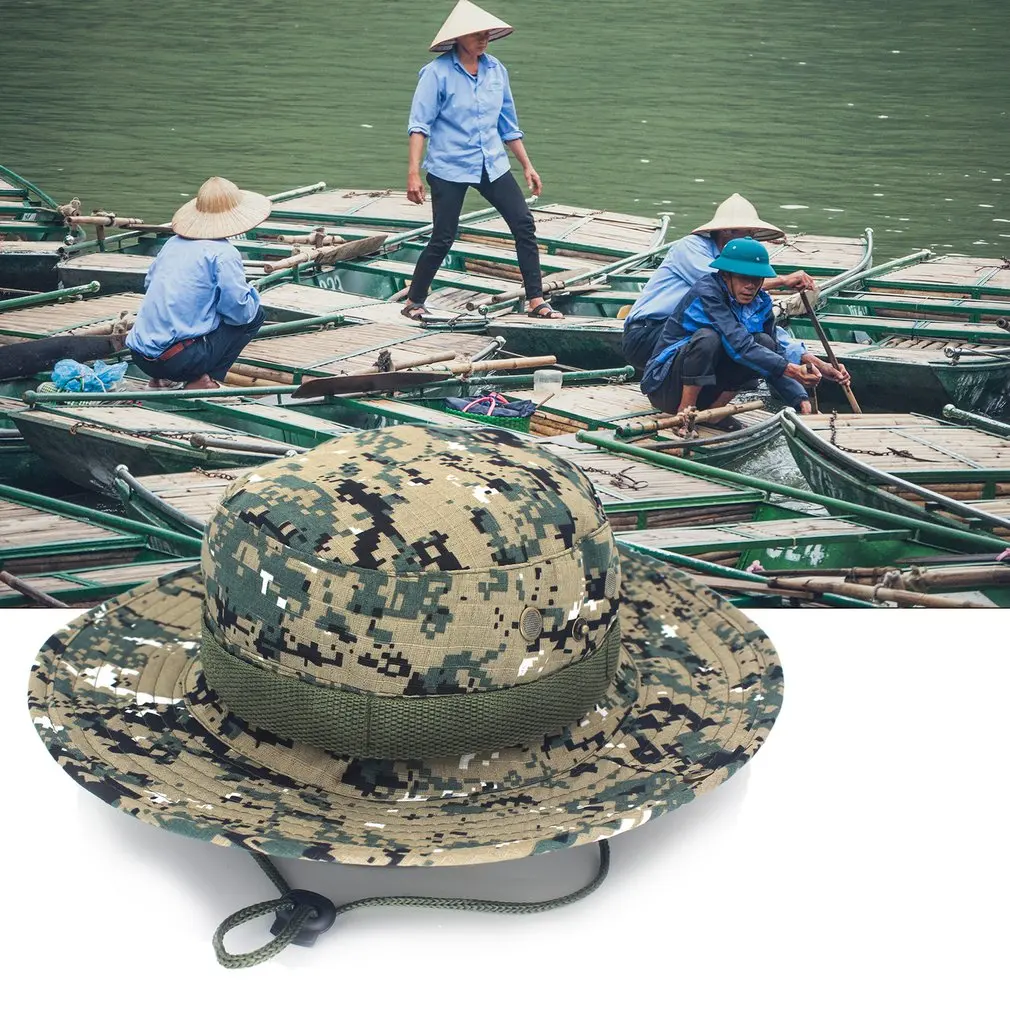 Унисекс камуфляжная шляпа бренда Gorra Boonie в стиле милитари тактическая