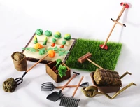dollhouse accessories mini farm spade rake model pop it
