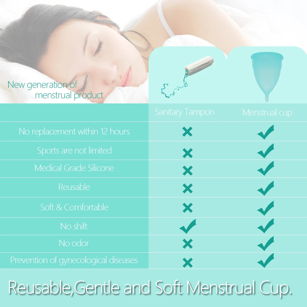 1 шт. женская гигиеническая менструальная чаша медицинский силиконовый материал