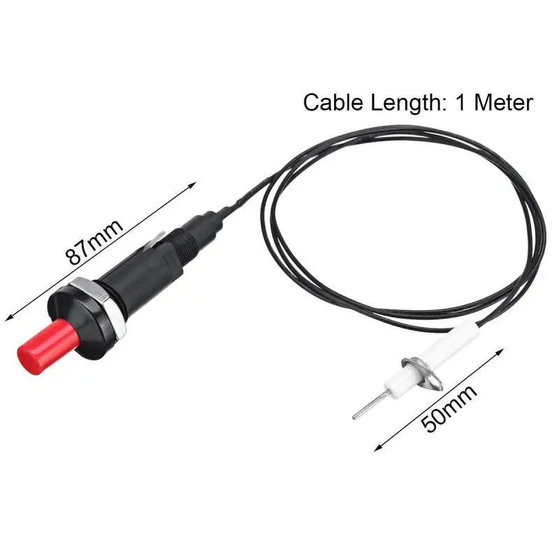 Drop Ship Piezo Spark Ignition Set with Cable 1000mm Long Push Button Kitchen Lighters Equipment | Дом и сад