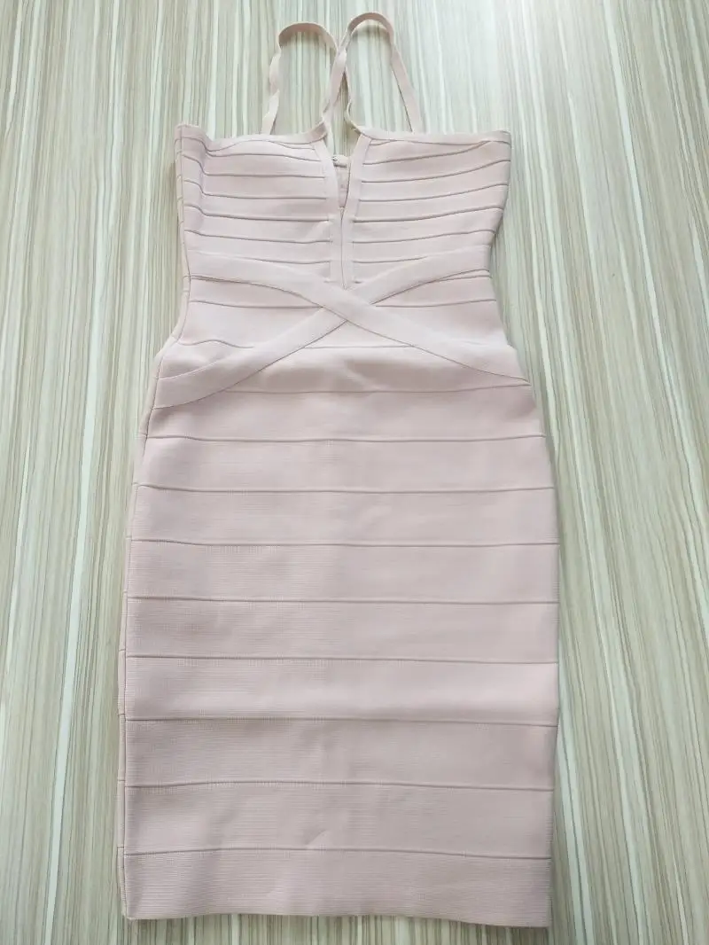 Бежевое летнее Бандажное платье для женщин сексуальное облегающее с v образным