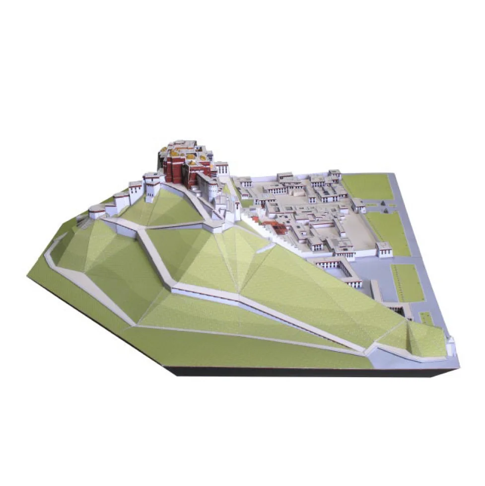 

China Tibet Potala Palace 3D Paper Model World Famous Architectural Model Handmade DIY Building Educational Toy Collectibles