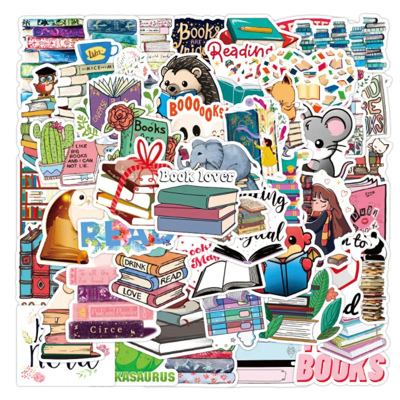 

10/30/50pcs New Reading Waterproof Skateboard Travel Suitcase Phone Laptop Luggage Stickers Vinyl Decal Home Cute Kids Girl