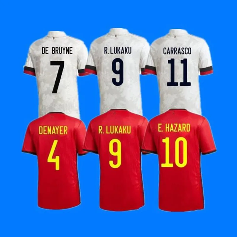 

2021 European Cup Belgian Football Jersey 21 22 man kids BATSHUAYI CARRASCO LUKAKU HAZARD DE BRUYNE H. Men Women shirt